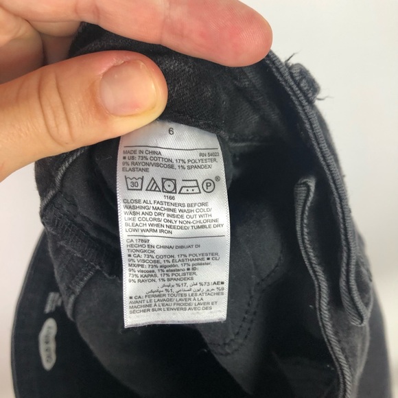 Old Navy | Black Rockstar Skinny Jeans  Sz 6 - Picture 14 of 16